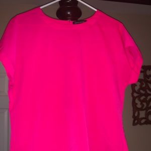 Neon pink banana republic blouse
